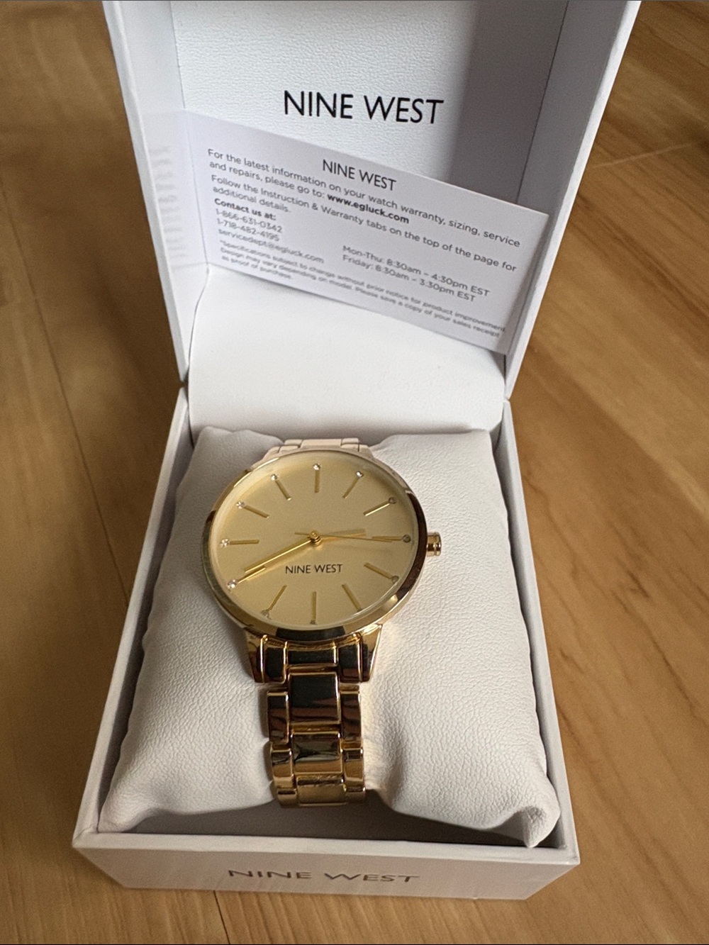 Nine West Gold-Tone Women's Bracelet Watch - Champagne Dial